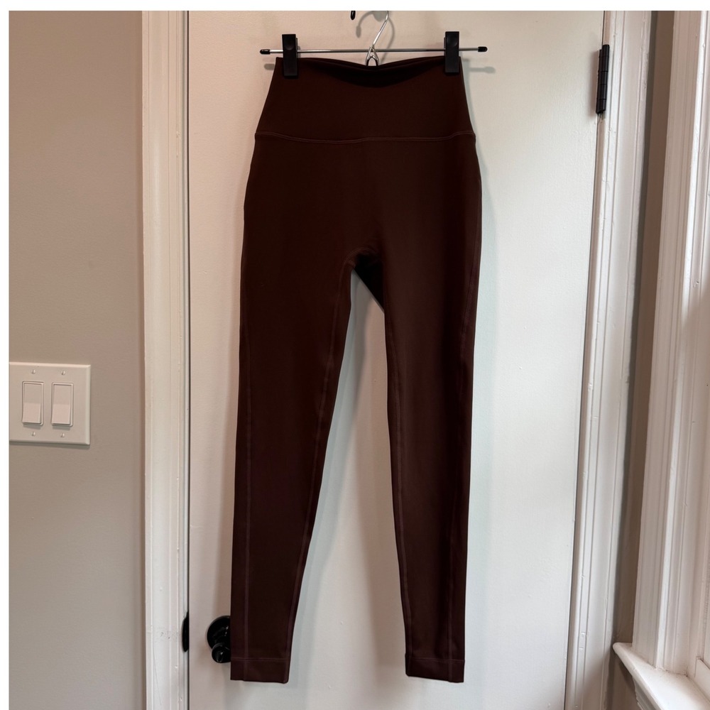 SET ACTIVE Luxform 7/8 Leggings Espresso Brown High‎ Rise Women's Size Medium